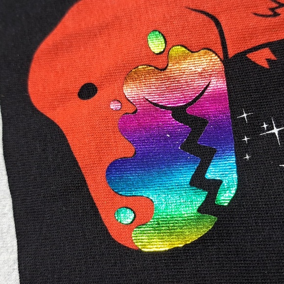 Black Matter Goodie Two Sleeves Last Unicorn Dinosaurs Black Graphic Tee NWOT S - Picture 4 of 8